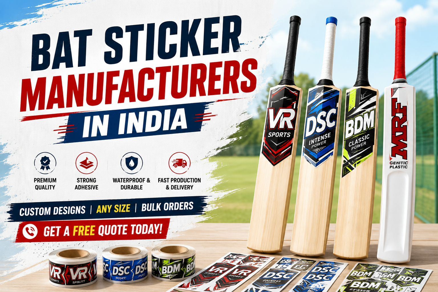 bat sticker manufacturers in india